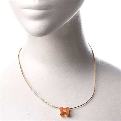 hermes orange necklace|hermes necklace korea.